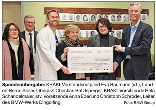 BMW-nahe Karl-Monz Stiftung: 10000€ Spende für kleine Patienten